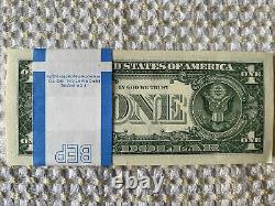 ONE STACK of 2017 ONE DOLLAR $1 UNC UNIQUE SEQUENCE & STAR BILLs BEP PACK