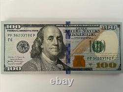 One $100 2017 A ONE HUNDRED DOLLAR NOTE CU/UNC GEMS OUT OF BEP STACK BRICK