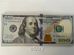 One $100 2017 A ONE HUNDRED DOLLAR NOTE CU/UNC GEMS OUT OF BEP STACK BRICK
