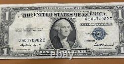 One (1) Ea Dollar Bill Series Q 50470982 I Series 1935 F # 8374 With Certificate