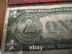 One (1) Ea Dollar Bill Series Q 50470982 I Series 1935 F # 8374 With Certificate