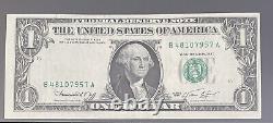 One Dollar Bill Error Missing Black Overprint 1974 PCGS 40 Federal Reserve Note