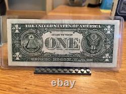 One Dollar Bill Fancy Binary serial number B11011111A