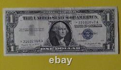 One Dollar Bill Silver Certificate Blue Seal And Star Series 1957A