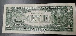 One Dollar Bill Star Note 2013 B07245040 F. W. Duplicate Serial Number Error