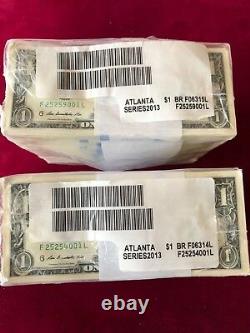 One Dollar Bills 1000 Federal Reserve Notes Atlanta Brand New in Sealed Package