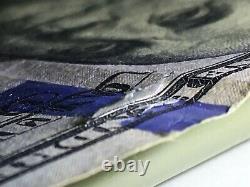 One Hundred Dollar Bill 3D Security Ribbon Mark Error with Extra Paper