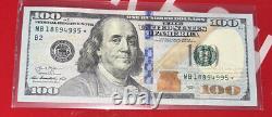 One Hundred Dollar Bill. Star Note. 100$ 2013