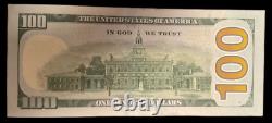 One Hundred dollar bill star note with fancy (RARE) serial number