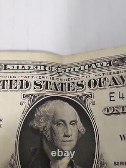 One Rare Blue Note Seal Smear 1957 1 Dollar Bill Silver Certificate Series A