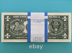 One Stack of 2017 ONE DOLLAR $1 BEP PACK out of BRICK with FIVE RARE STR BILLs