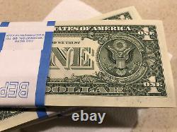 One Stack of 2017 ONE DOLLAR $1 BEP PACK out of BRICK with FIVE RARE STR BILLs