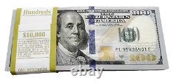 One U. S. $100 Dollar Bill From A New Bundle, 2017, Uncirculated