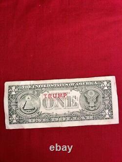 One dollar bill 2013 Series Donal Trumps Stamp Money