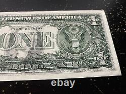 One dollar bill full misprint 2006