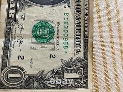 One dollar bill star note 2013