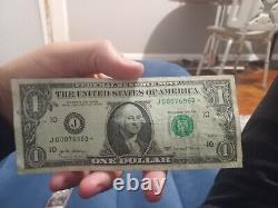 One dollar bill with a star and it would be three zero