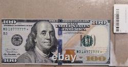 One hundred dollar bill Trinary star note Rare S/N