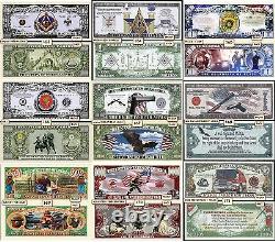 One of Each 1200 Different Funny Money Novelty Dollar Bills + FREE SLEEVES