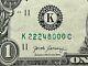 Over Ink + Insufficient Ink Error One Dollar Bill 2017a Federal Reserve Note