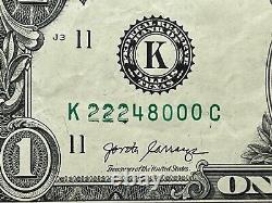 Over Ink + Insufficient Ink Error One Dollar Bill 2017A Federal Reserve Note