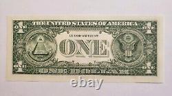 PERFECT LADDER $1 one dollar US Currency Paper Money error bill fancy serial