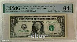 PMG Certified, One of a Kind $1 Error Note Rare Doubled Print Four Eyed Dollar
