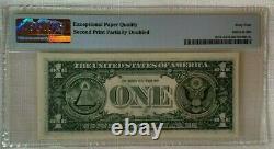 PMG Certified, One of a Kind $1 Error Note Rare Doubled Print Four Eyed Dollar