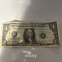 RARE! 2013 B Duplicate $1 One Dollar Bill Star Note B03509928