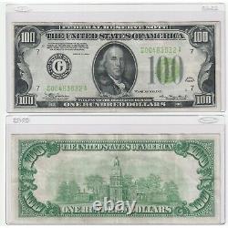 Rare 1934 $100 One Hundred Dollar Federal Reserve Note Light Green Seal Bill
