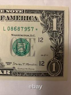 Rare 2017 One Dollar Star Noted bill, collectors item