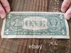 Rare Silver Certificate Blue Seal $1 One Dollar Bill, 1957