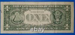 Rare error 2013 DC B Series $1 One Dollar Bill Star Note Rare B07313191