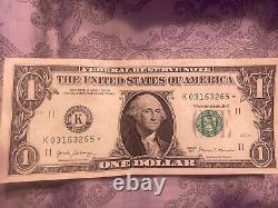 Rare series 2017 One Dollar Star Noted bill, collectors item