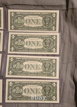 STAR 2021 $1 ONE DOLLAR UNC 13 Consecutive Serial numbers Notes NEW BILLS