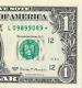 Serial Number Fancy Star One Dollar Note Bill 2017 Us 1.00