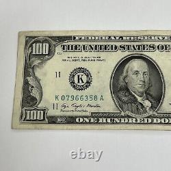 Series 1977 US One Hundred Dollar Bill $100 Dallas K 07966358 A