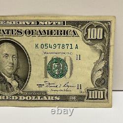 Series 1981 US One Hundred Dollar Bill $100 Dallas K 05497871 A