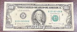 Series 1988 US One Hundred Dollar Bill $100 New York B 35492408 B small face