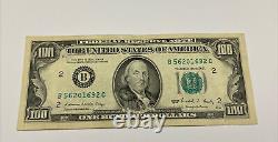 Series 1988 US One Hundred Dollar Bill $100 New York B 56201692 C