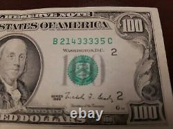 Series 1988 US One Hundred Dollar Bill Note $100 New York B 21433335 C