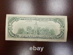 Series 1988 US One Hundred Dollar Bill Note $100 New York B 42490735 A