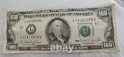 Series 1990 $100 Dollar Bill Federal Reserve Note Circulated