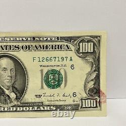 Series 1990 US One Hundred Dollar Bill $100 Atlanta F 12667197 A