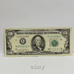 Series 1990 US One Hundred Dollar Bill $100 Dallas K 15123721 A