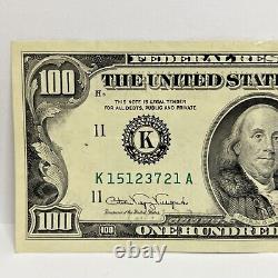 Series 1990 US One Hundred Dollar Bill $100 Dallas K 15123721 A