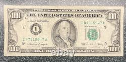Series 1990 US One Hundred Dollar Bill $100 Minneapolis I47319947A