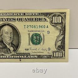 Series 1990 US One Hundred Dollar Bill $100 Minneapolis I 27081960 A