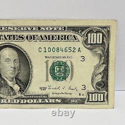Series 1990 US One Hundred Dollar Bill $100 Philadelphia C 10084652 A
