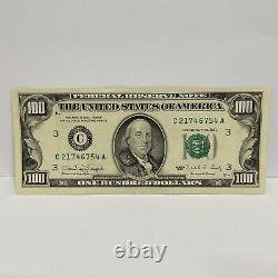 Series 1990 US One Hundred Dollar Bill $100 Philadelphia C 21746754 A